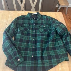 Adika Black & Green Plaid Snap-Front Shirt